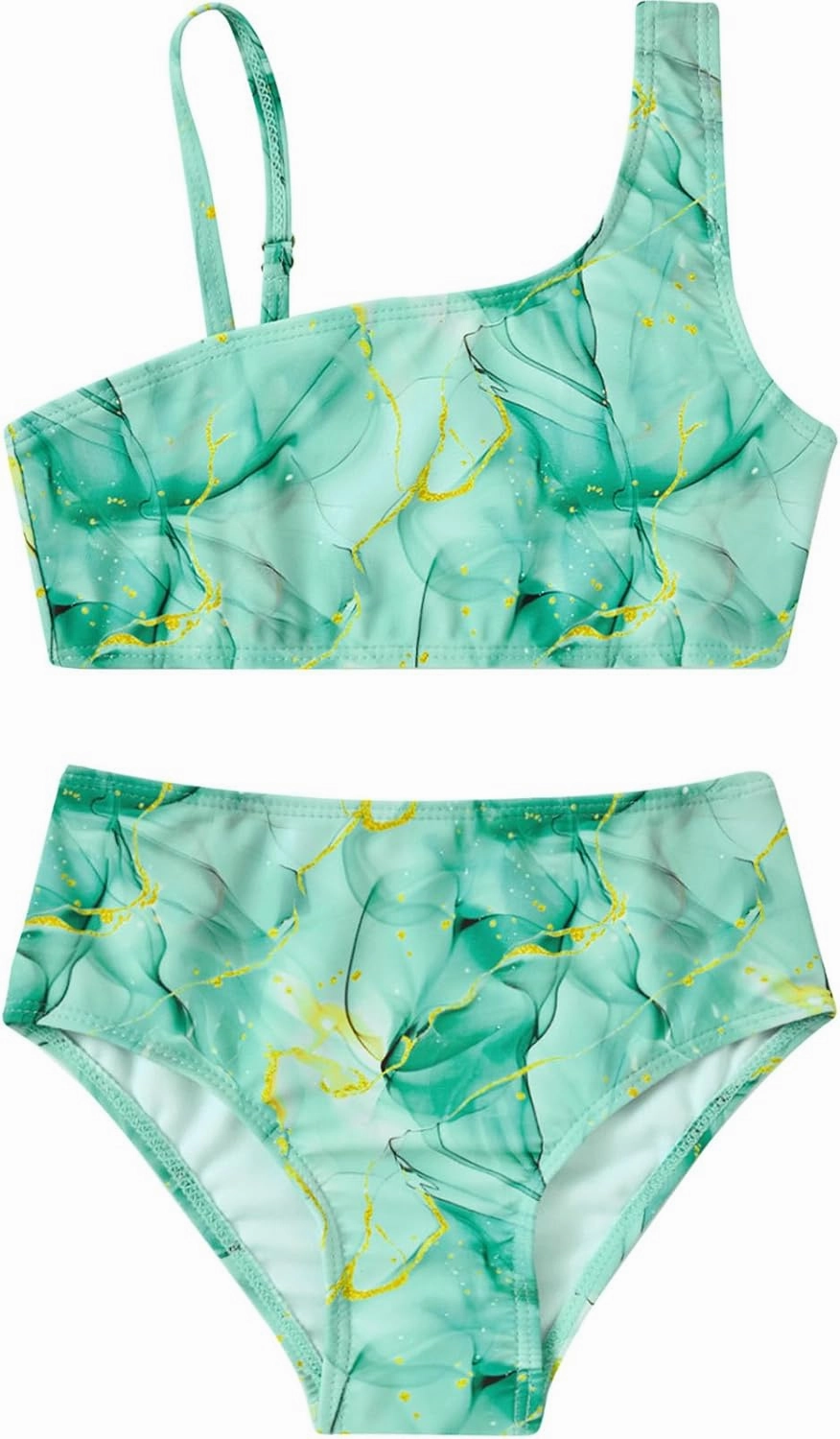 RAISEVERN Girls Swimsuit 3 Piece Bathing Suits Cute Quick Dry Bikini Tankini Sets with Cover Ups Beach Skirt for 5-12 Years
