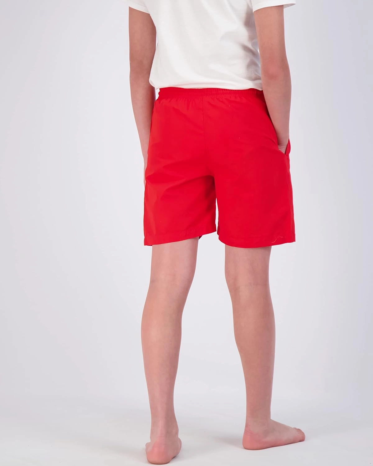 Real Essentials 3-Pack: Boy's Swim Board Shorts Trunks with Drawstring Beach UPF Swimwear Surf Swimming Short for Boys