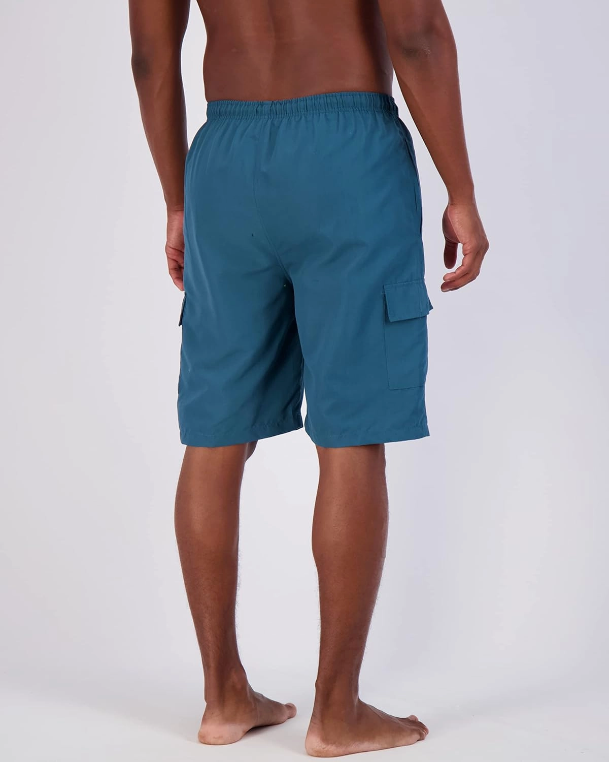 Real Essentials 3 Pack: Men's Swim Trunks with Cargo Pockets & Mesh Lining (Available in Big & Tall)