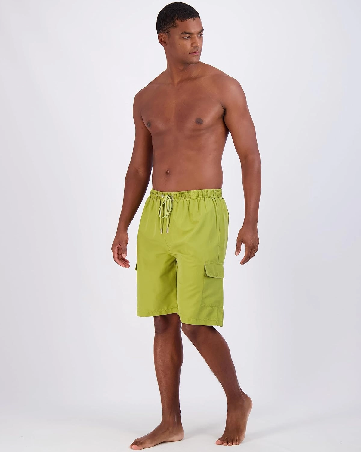 Real Essentials 3 Pack: Men's Swim Trunks with Cargo Pockets & Mesh Lining (Available in Big & Tall)