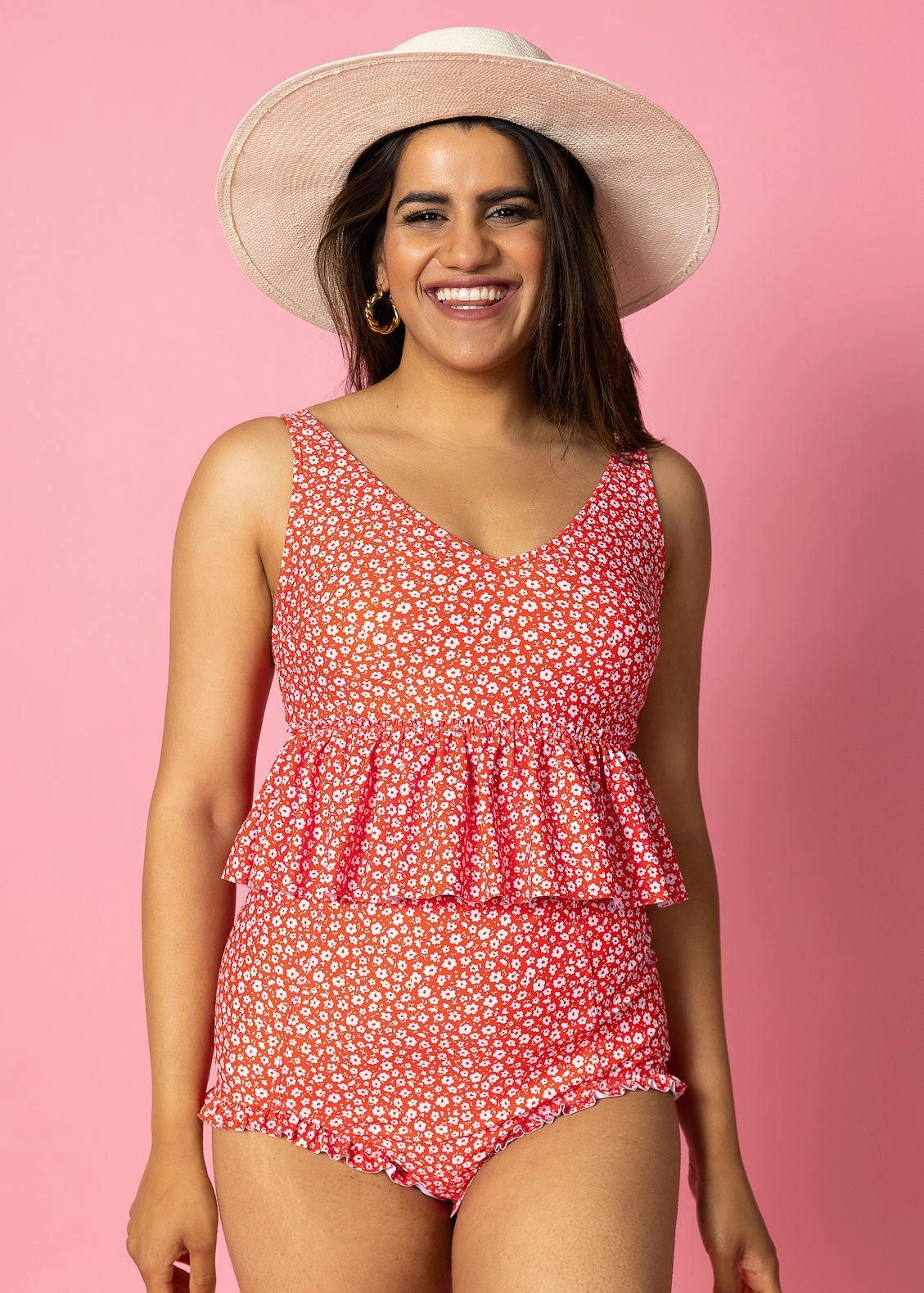 Red Ditsy Floral | All Ruffled Up Bottoms