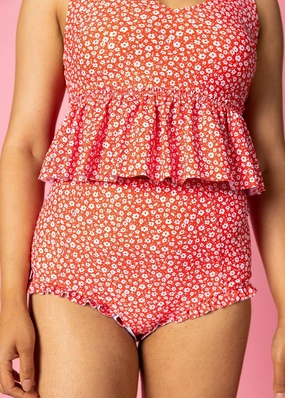 Red Ditsy Floral | All Ruffled Up Bottoms