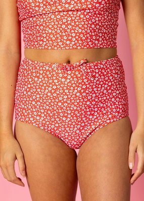 Red Ditsy Floral | Bow Bottoms