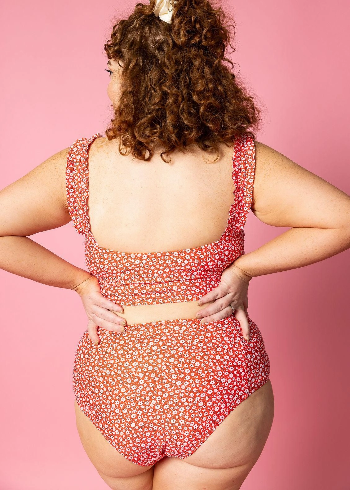 Red Ditsy Floral | Mid-Rise Bottoms