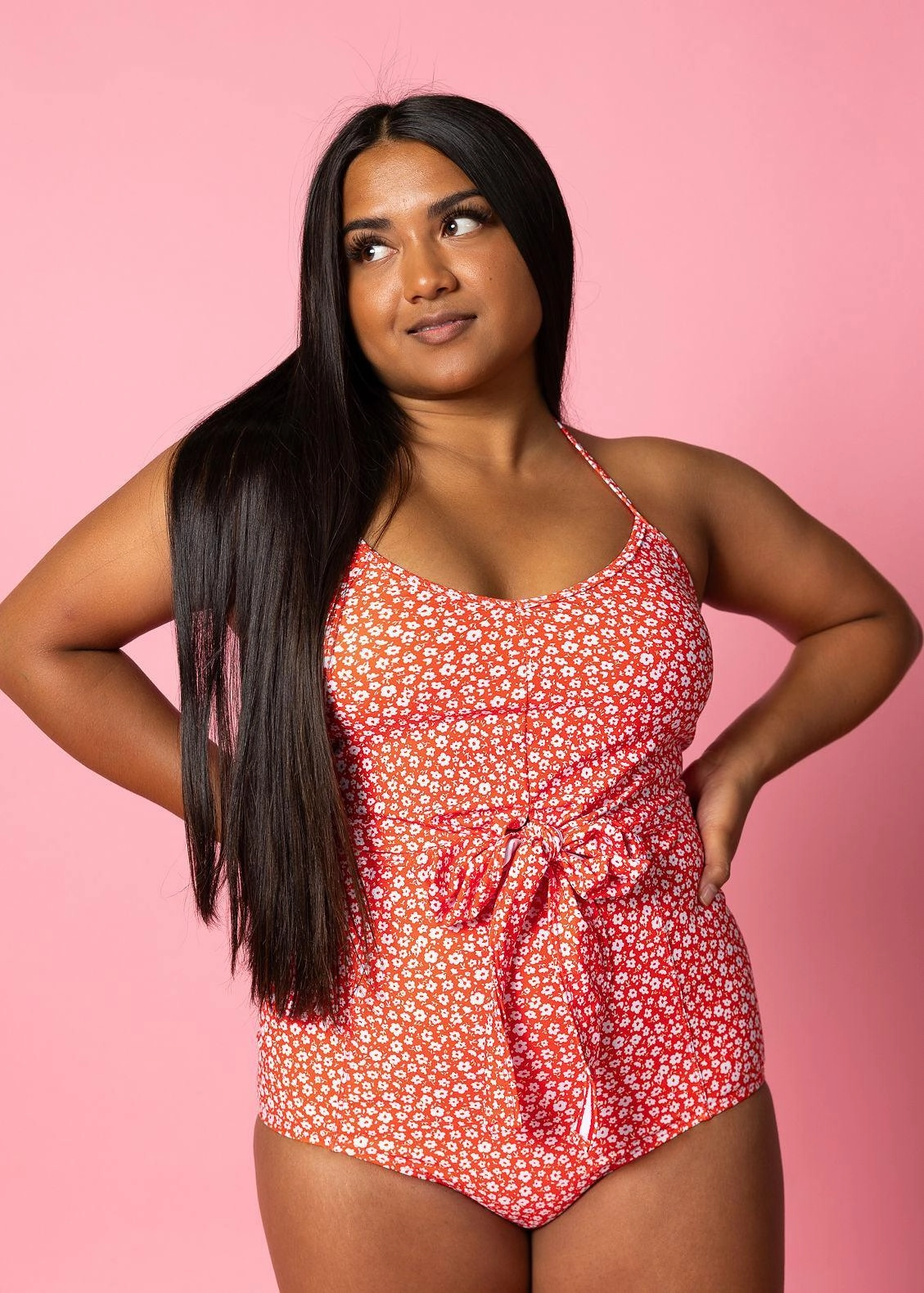 Red Ditsy Floral | Tied-Up Top
