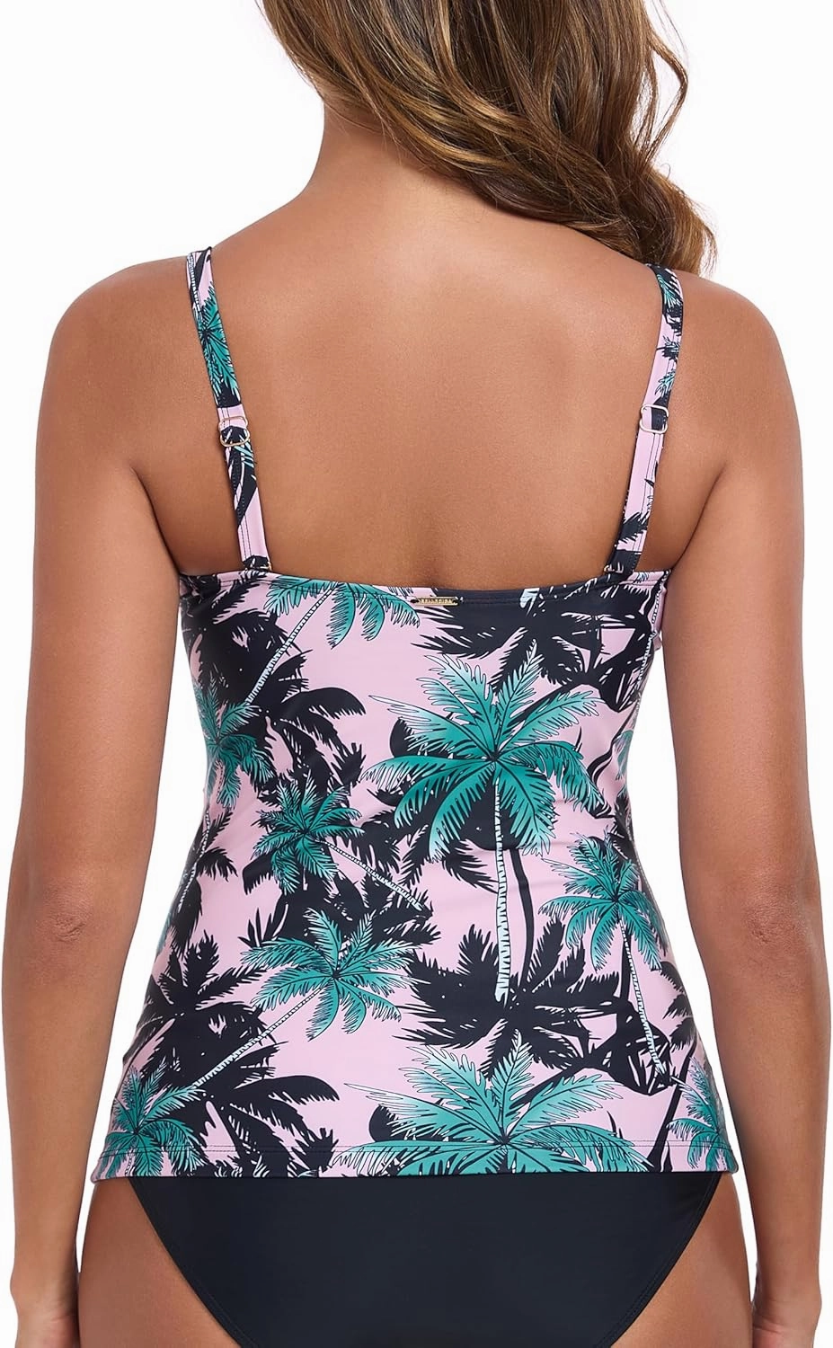 RELLECIGA Women's Ruched Tankini Top