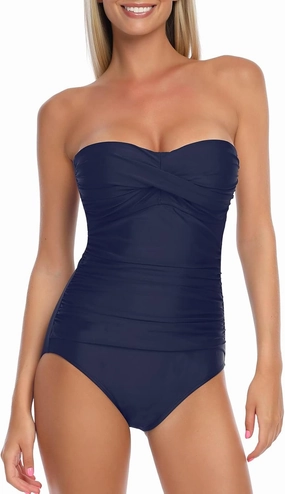 RELLECIGA Women's Strapless One Piece Swimsuit