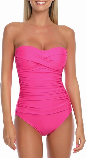 RELLECIGA Women's Strapless One Piece Swimsuit