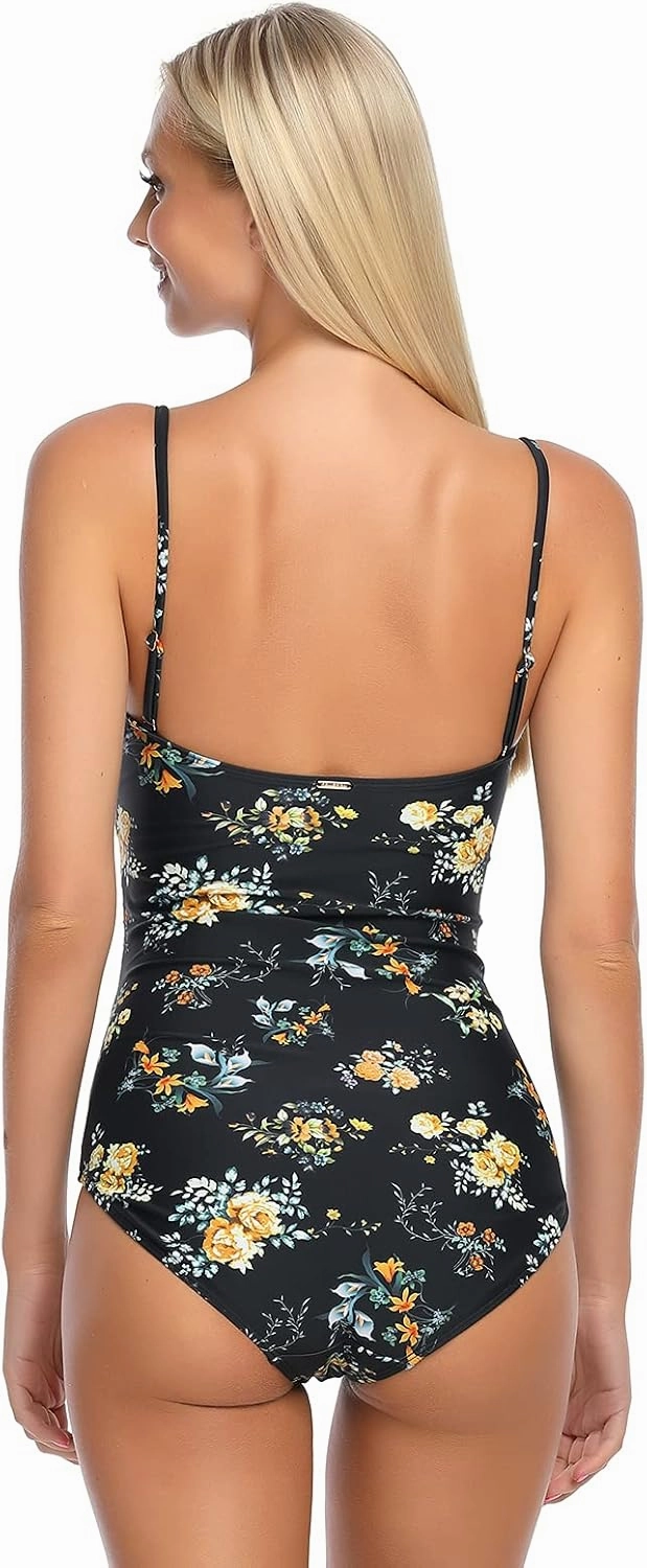 RELLECIGA Women's Strapless One Piece Swimsuit