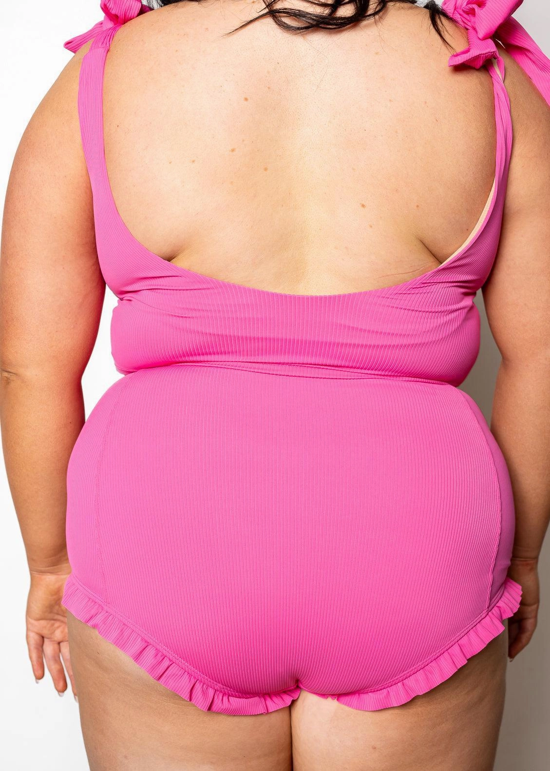 Ribbed Azalea Pink | All Ruffled Up Bottoms