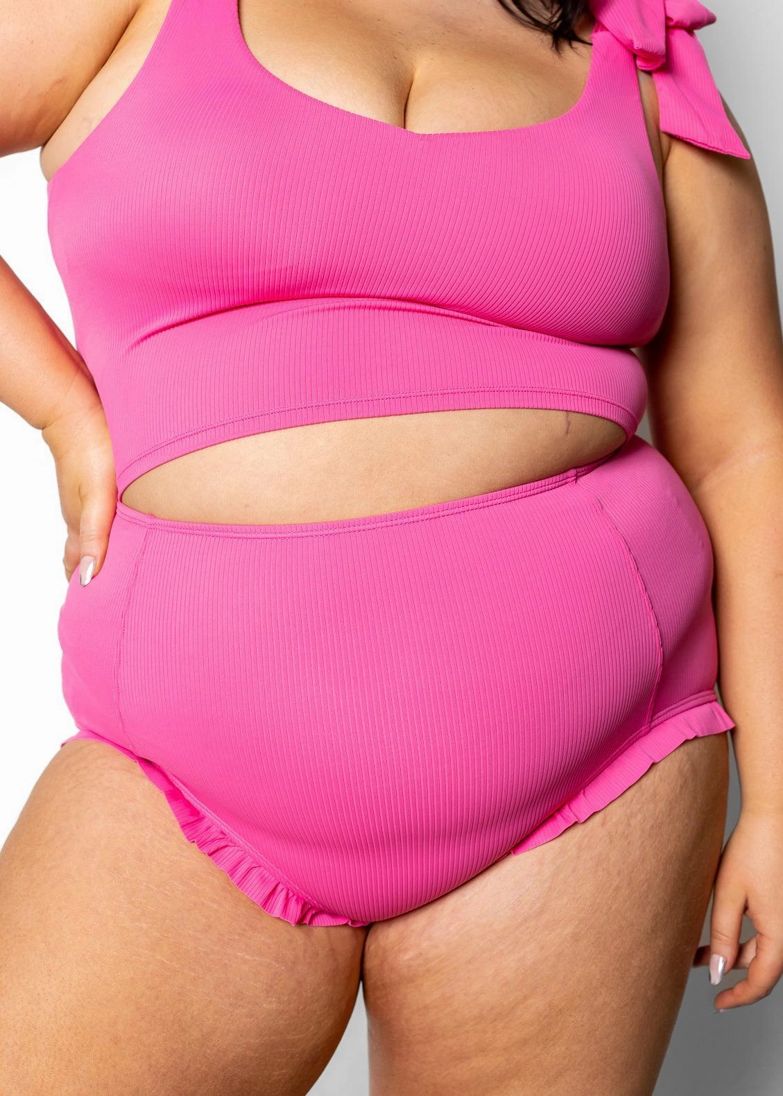 Ribbed Azalea Pink | All Ruffled Up Bottoms