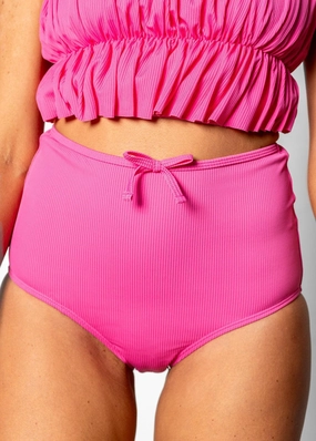 Ribbed Azalea Pink | Bow Bottoms