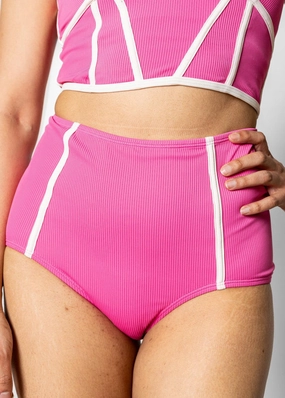 Ribbed Azalea Pink | Lined Up Bottoms