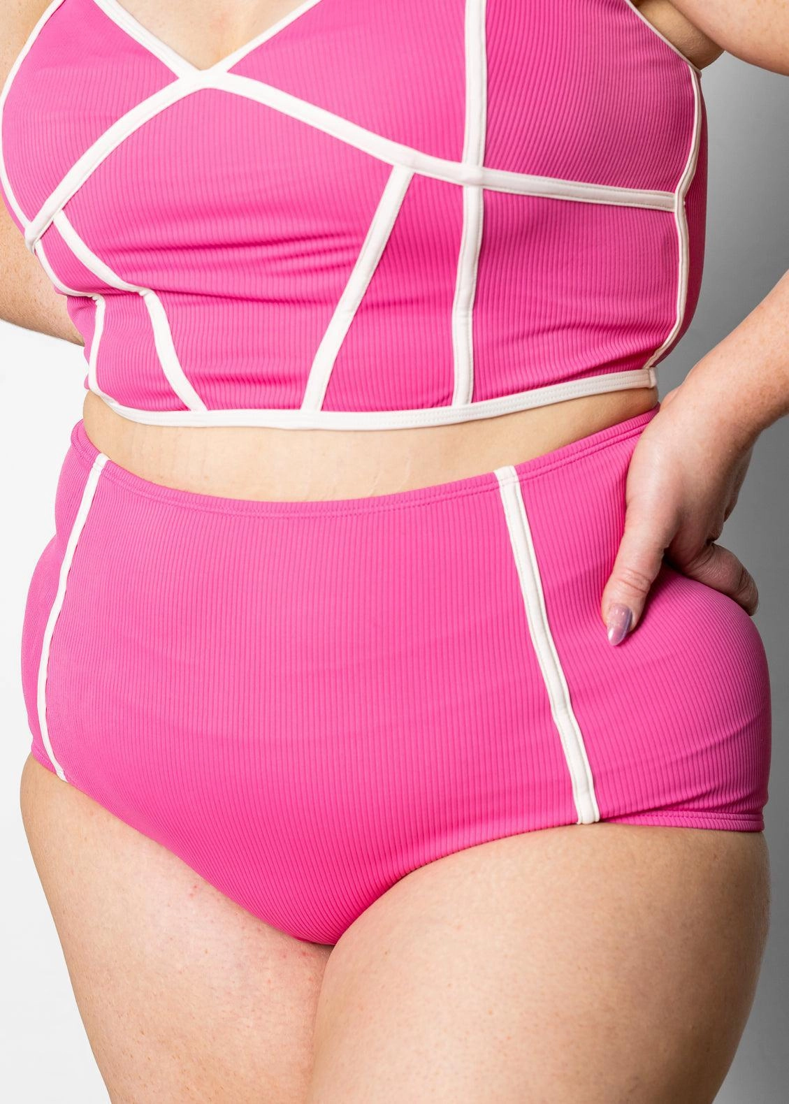 Ribbed Azalea Pink | Lined Up Bottoms