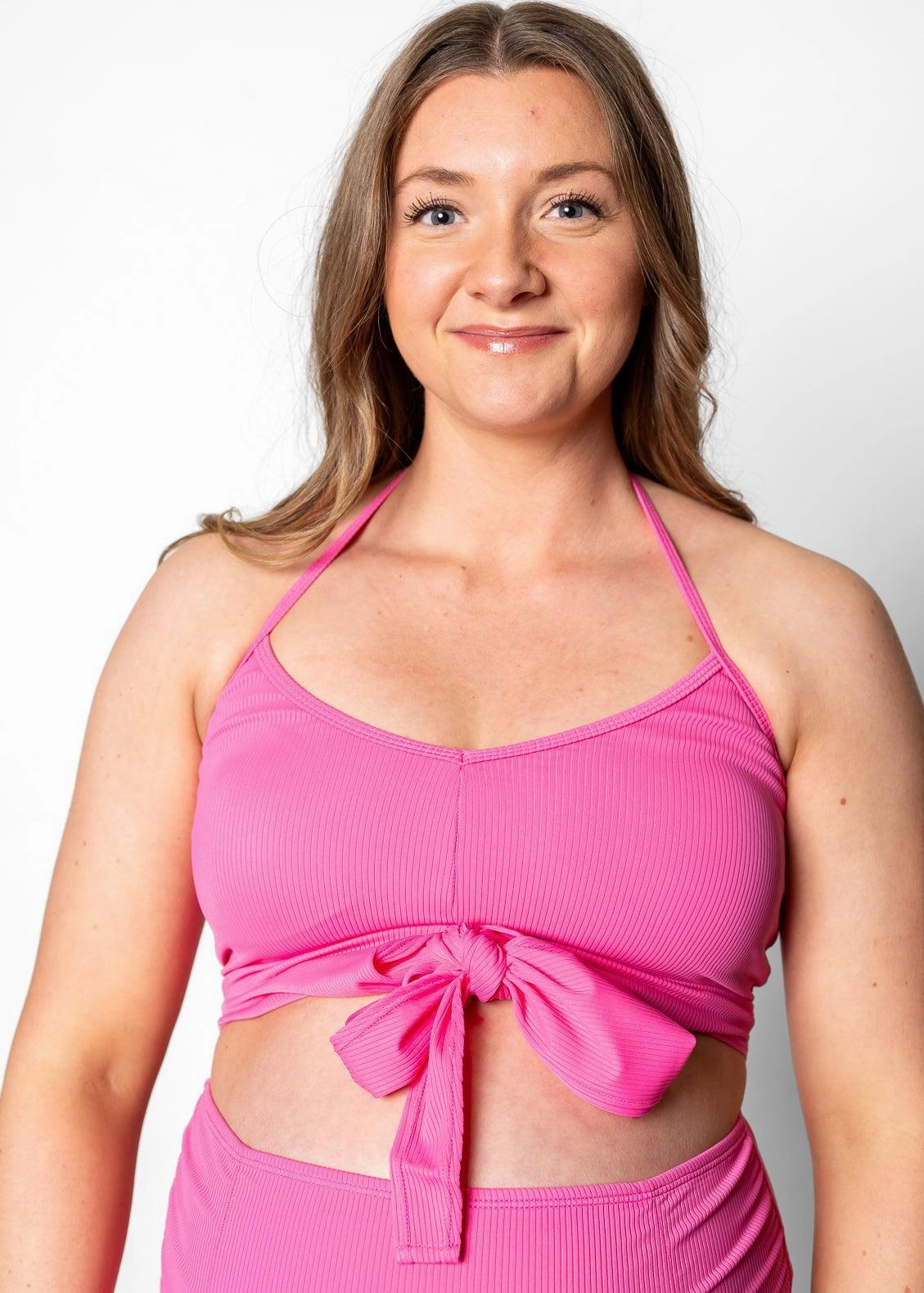 Ribbed Azalea Pink | Maternity Bottoms