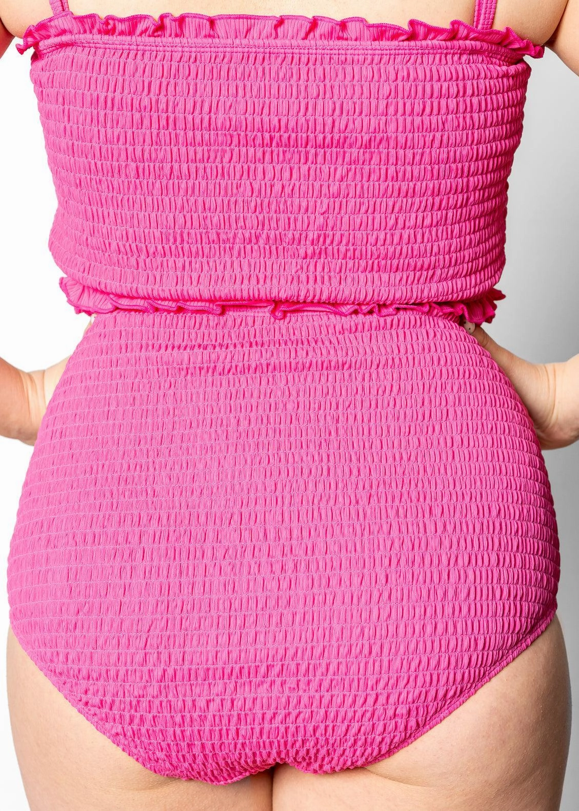 Ribbed Azalea Pink | Smocked Bottoms