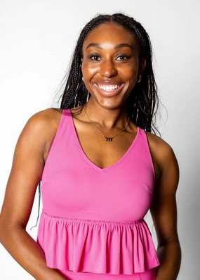 Ribbed Azalea Pink | V-Neck Top