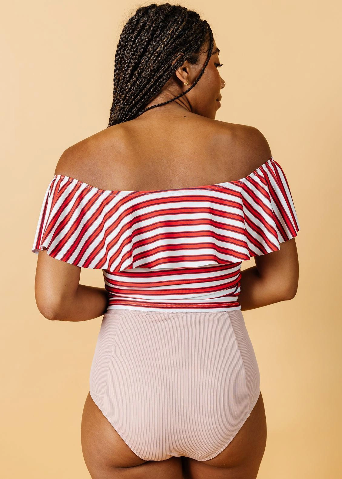 Ribbed Light Mauve | Cut High Bottoms