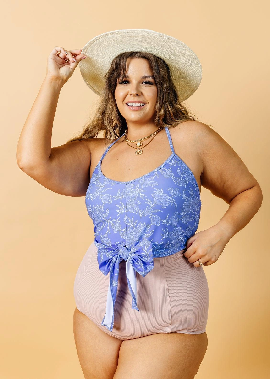 Ribbed Light Mauve | Extended High-Waisted Bottoms