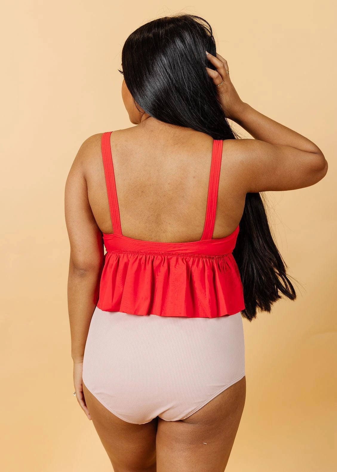 Ribbed Light Mauve | Ruched Bottoms 2.0