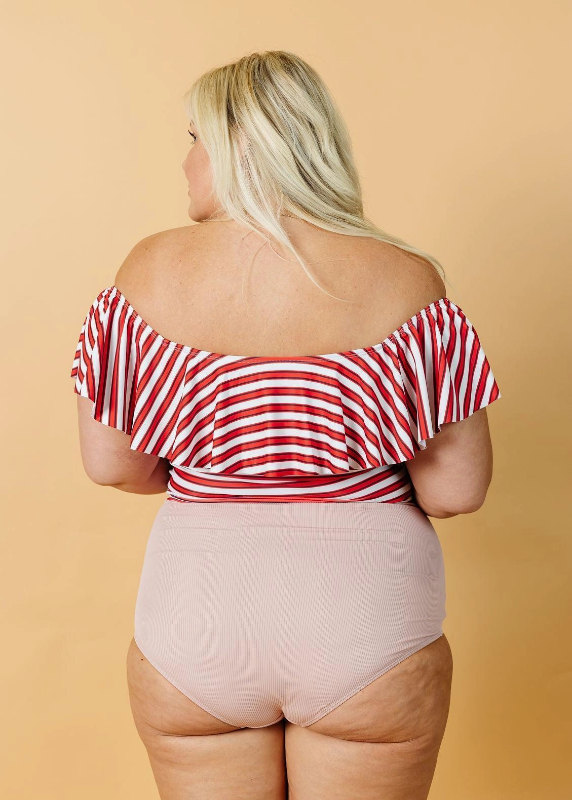 Ribbed Light Mauve | Ruched Bottoms 2.0