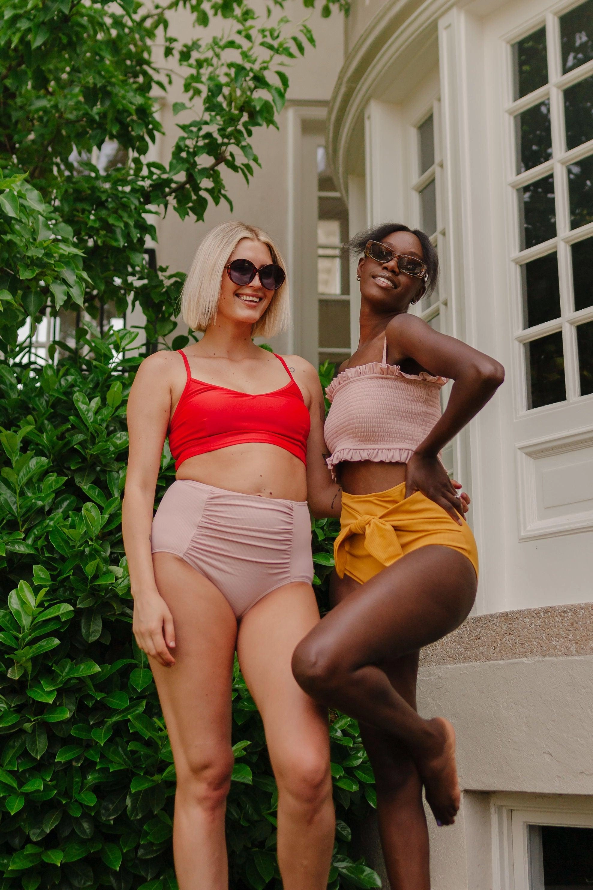 Ribbed Light Mauve | Ruched Bottoms 2.0