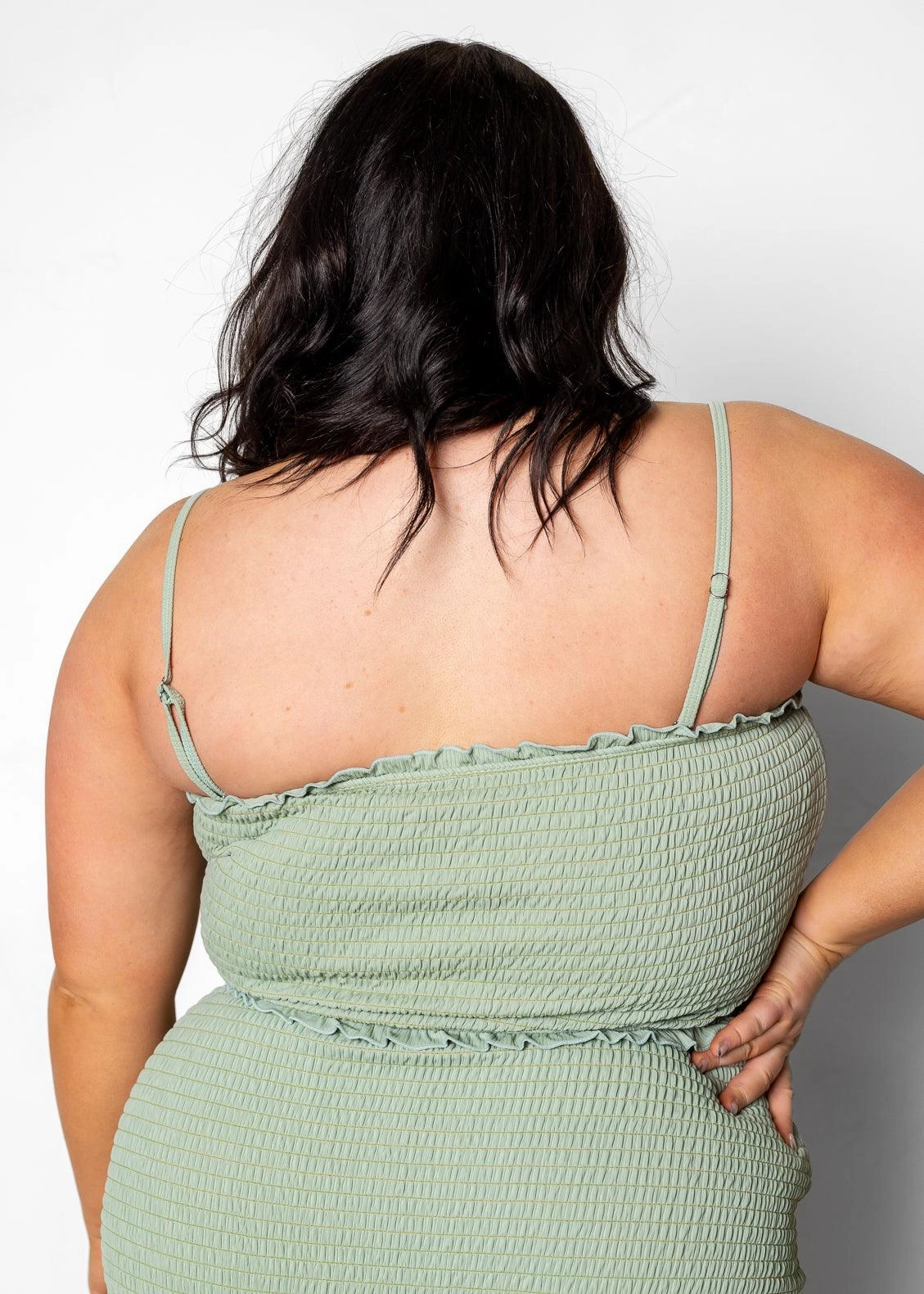 Ribbed Sage | Bandeau Top