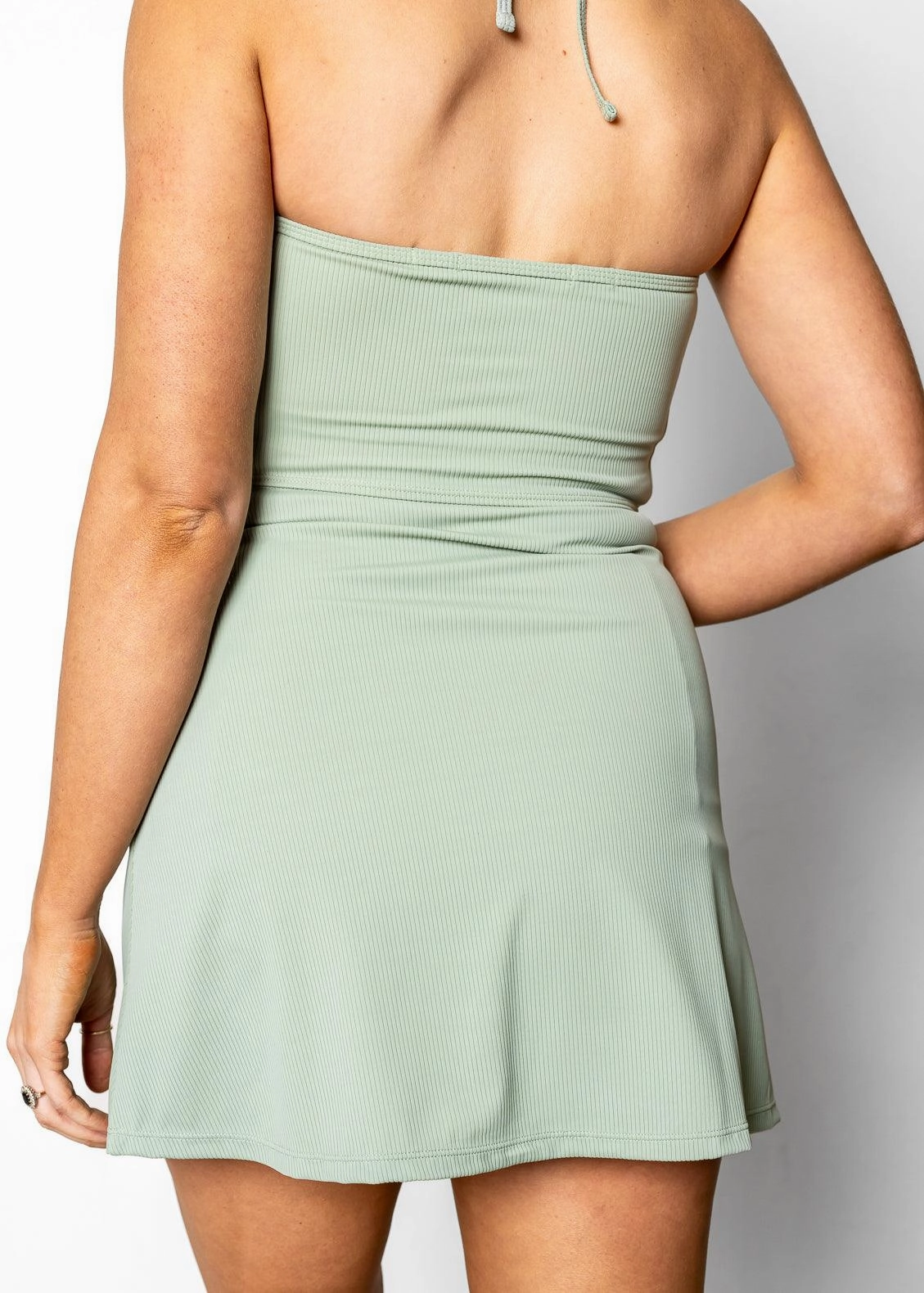 Ribbed Sage | Detached High-Waisted Skirt
