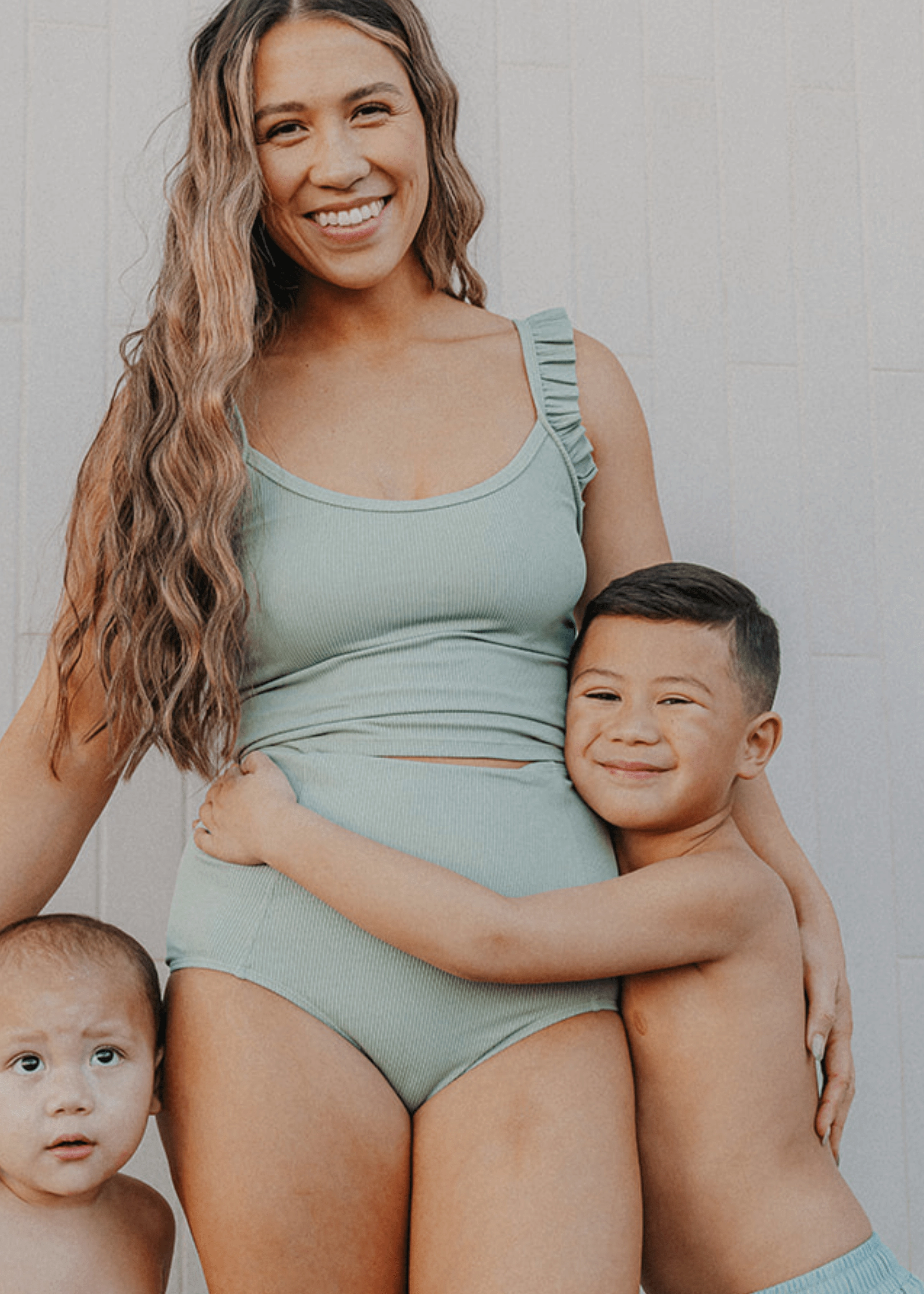 Ribbed Sage | Flutter Top
