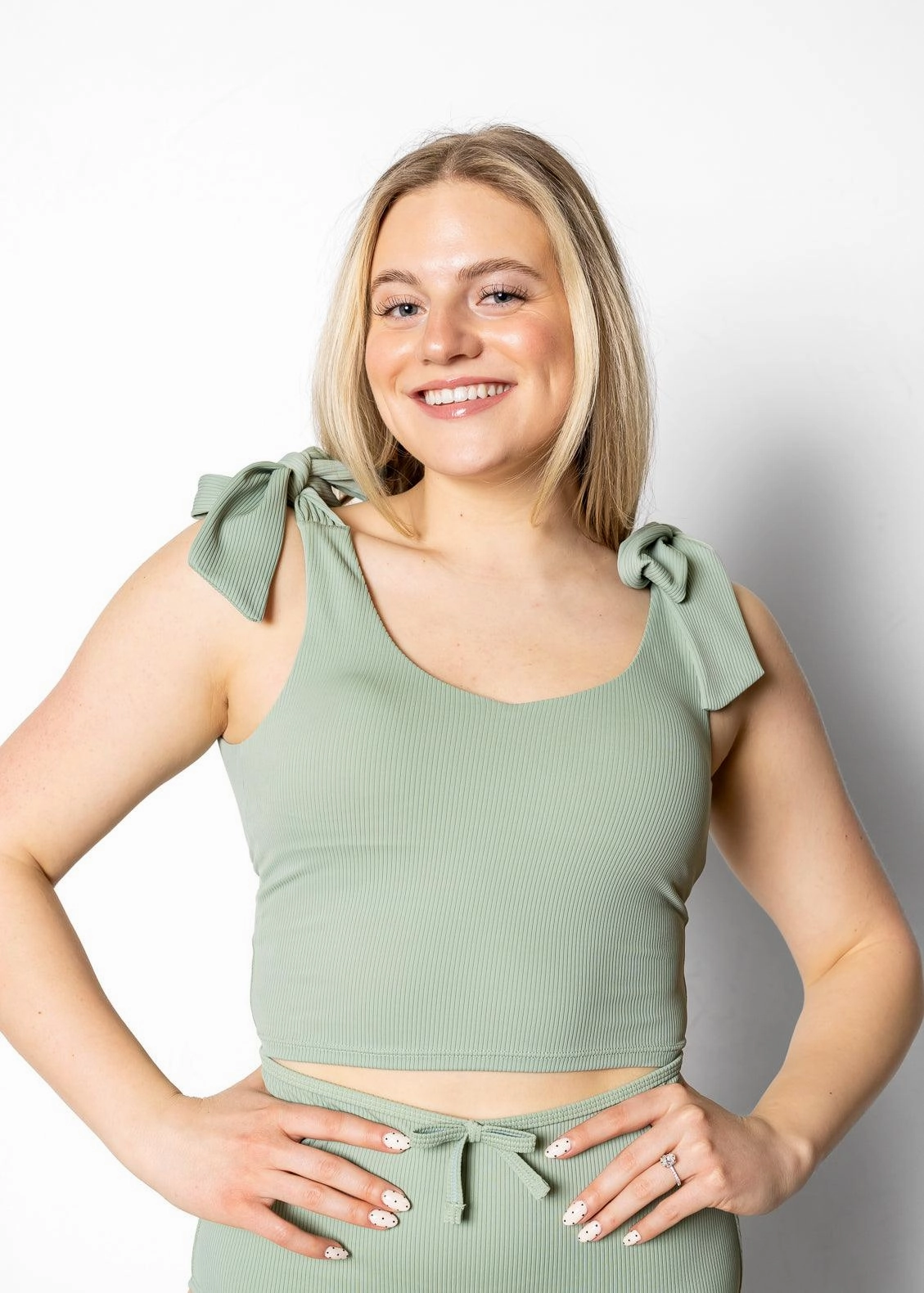 Ribbed Sage | Knot Top