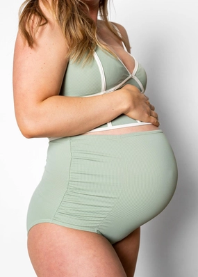 Ribbed Sage | Maternity Bottoms
