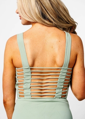 Ribbed Sage | Original Latter-Back Top