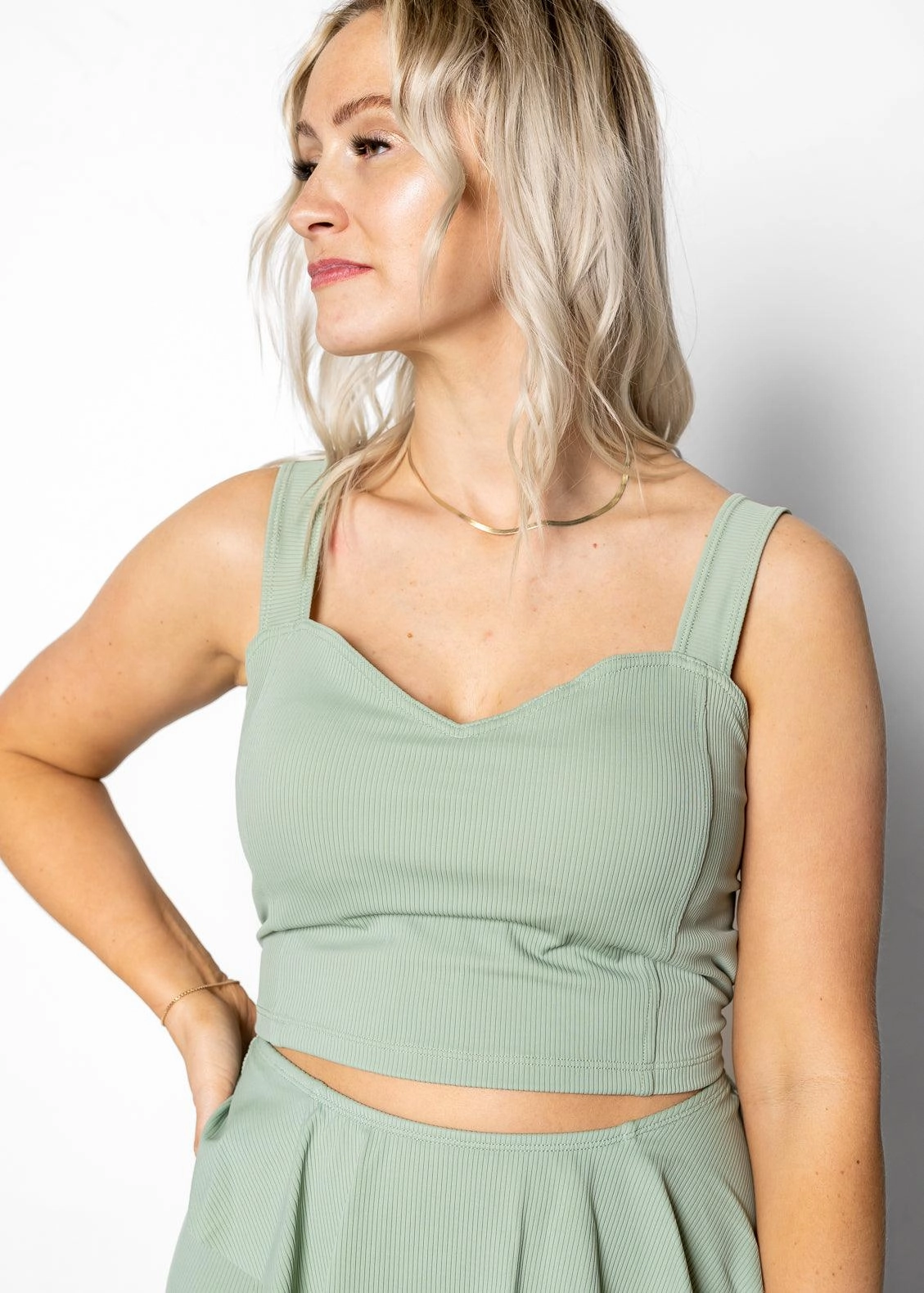 Ribbed Sage | Original Latter-Back Top