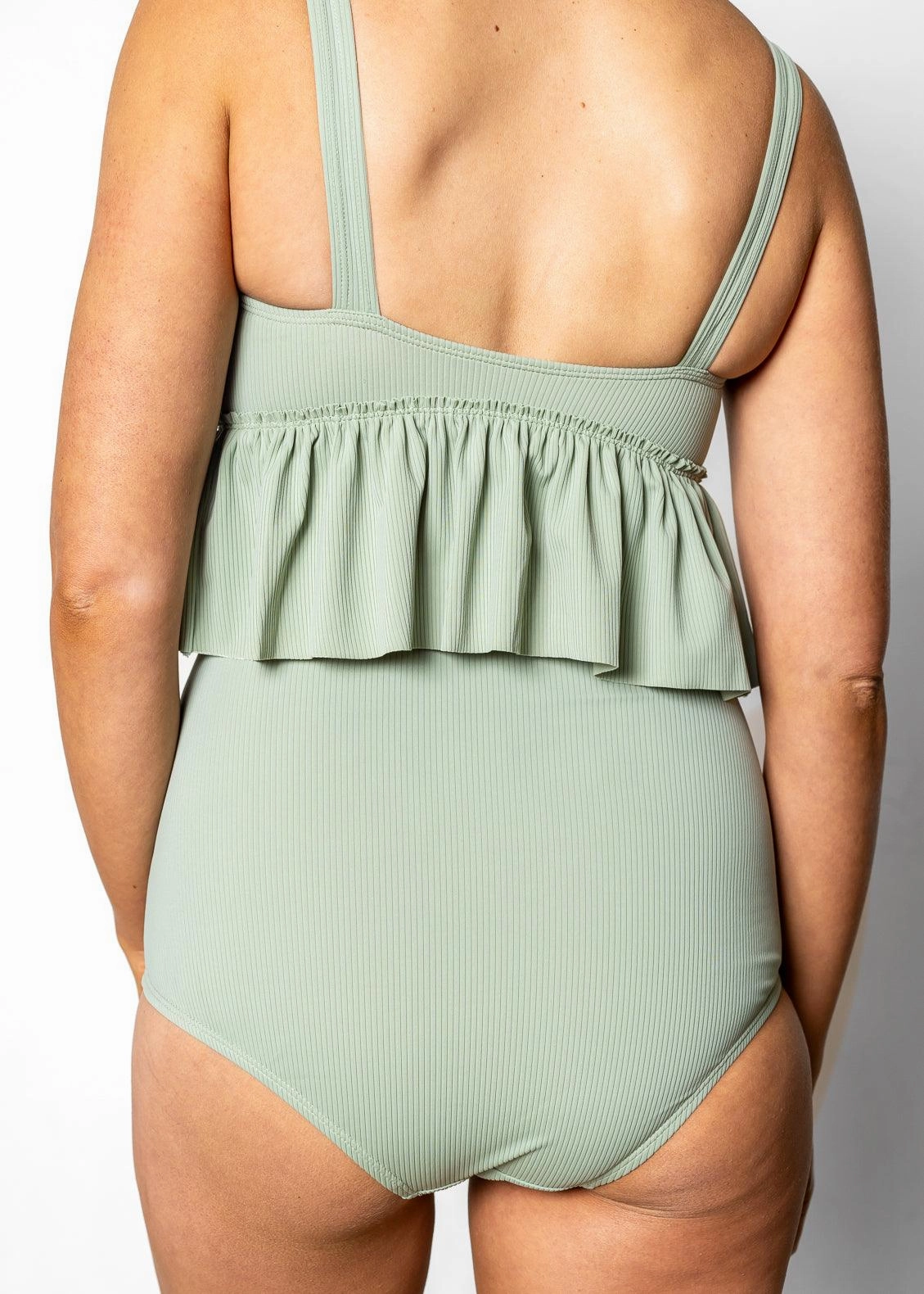 Ribbed Sage | Ruched Bottoms 2.0