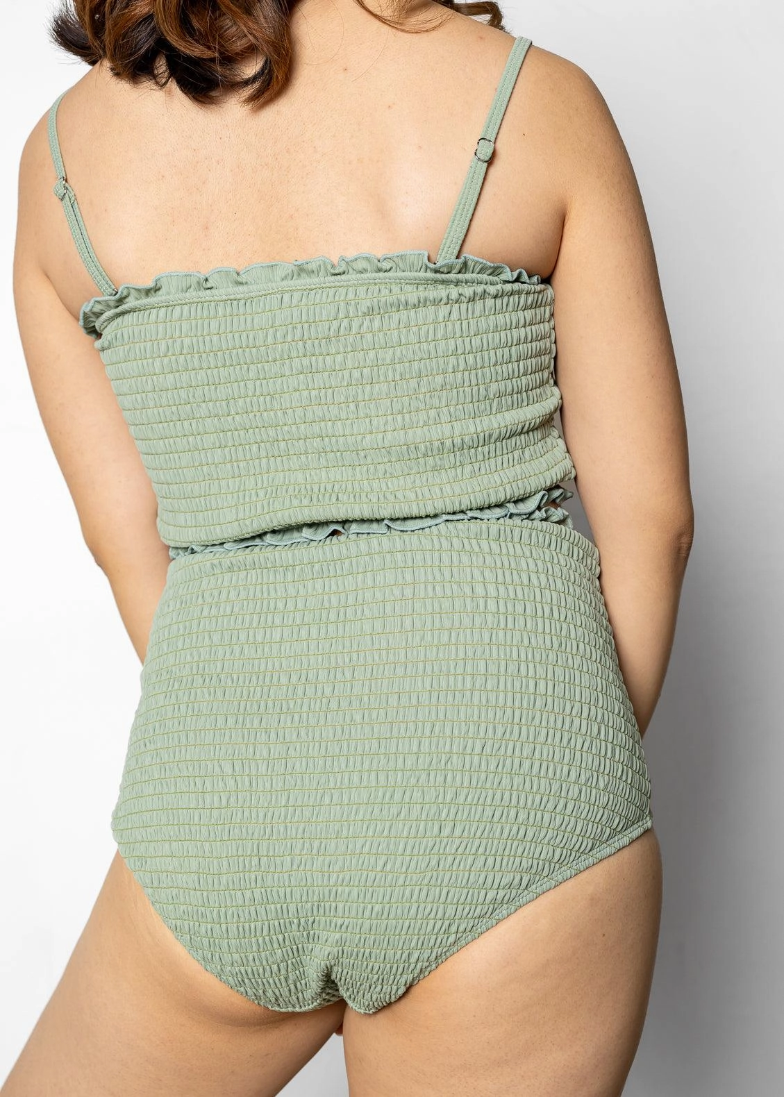 Ribbed Sage | Smocked Bottoms