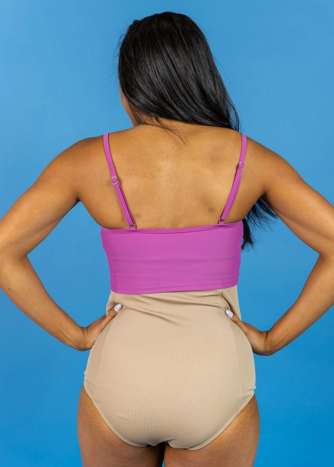 Ribbed Sand Brown | Extended High-Waisted Bottoms