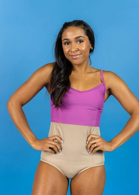 Ribbed Sand Brown | Extended High-Waisted Bottoms