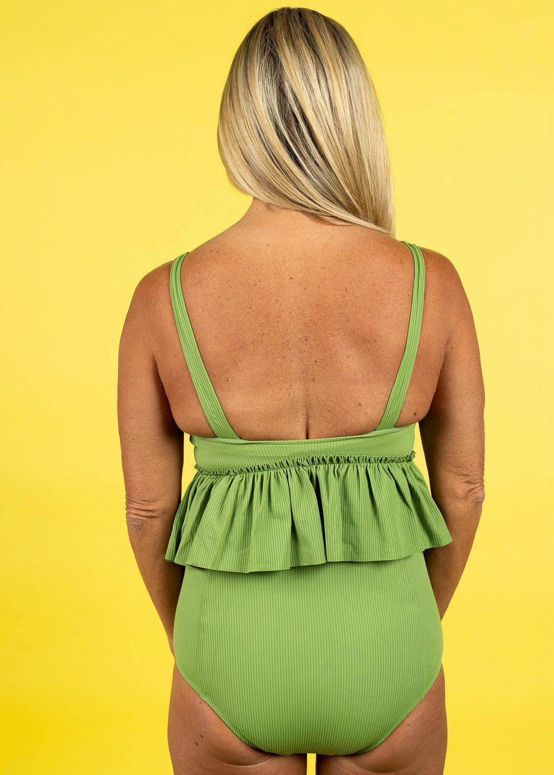 Ribbed Spring Green | Cut High Bottoms