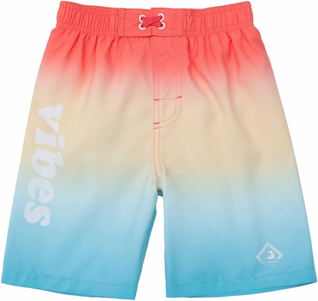 Rokka&Rolla Boys Swim Trunks Toddler Quick Dry UPF 50  Beach Shorts Little Kids Bathing Suit Swimwear (2T-5T)