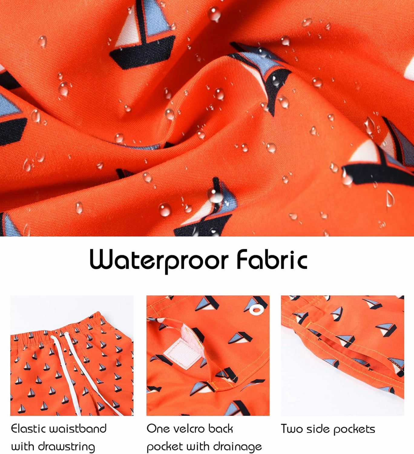 Rolimaka 3 Pack Boy's Swim Trunks Kid Board Shorts with Mesh Lining Youth Swimwear