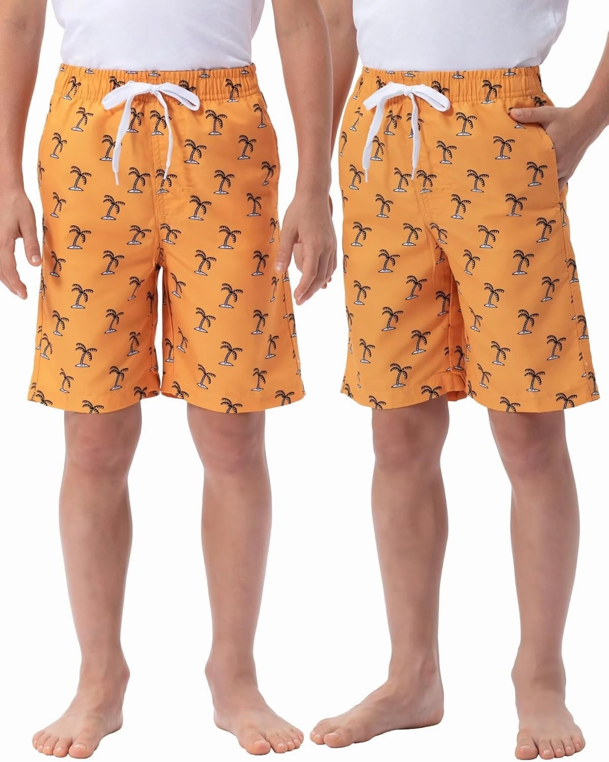 Rolimaka 3 Pack Boy's Swim Trunks Kid Board Shorts with Mesh Lining Youth Swimwear