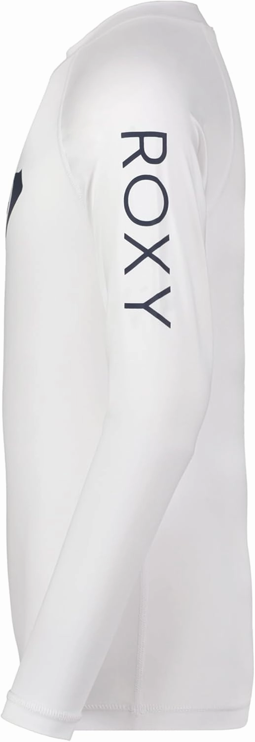 Roxy Girls' Long Sleeve Whole Hearted Rashguard Shirt, UPF 50  Sun Protection, Quick Dry