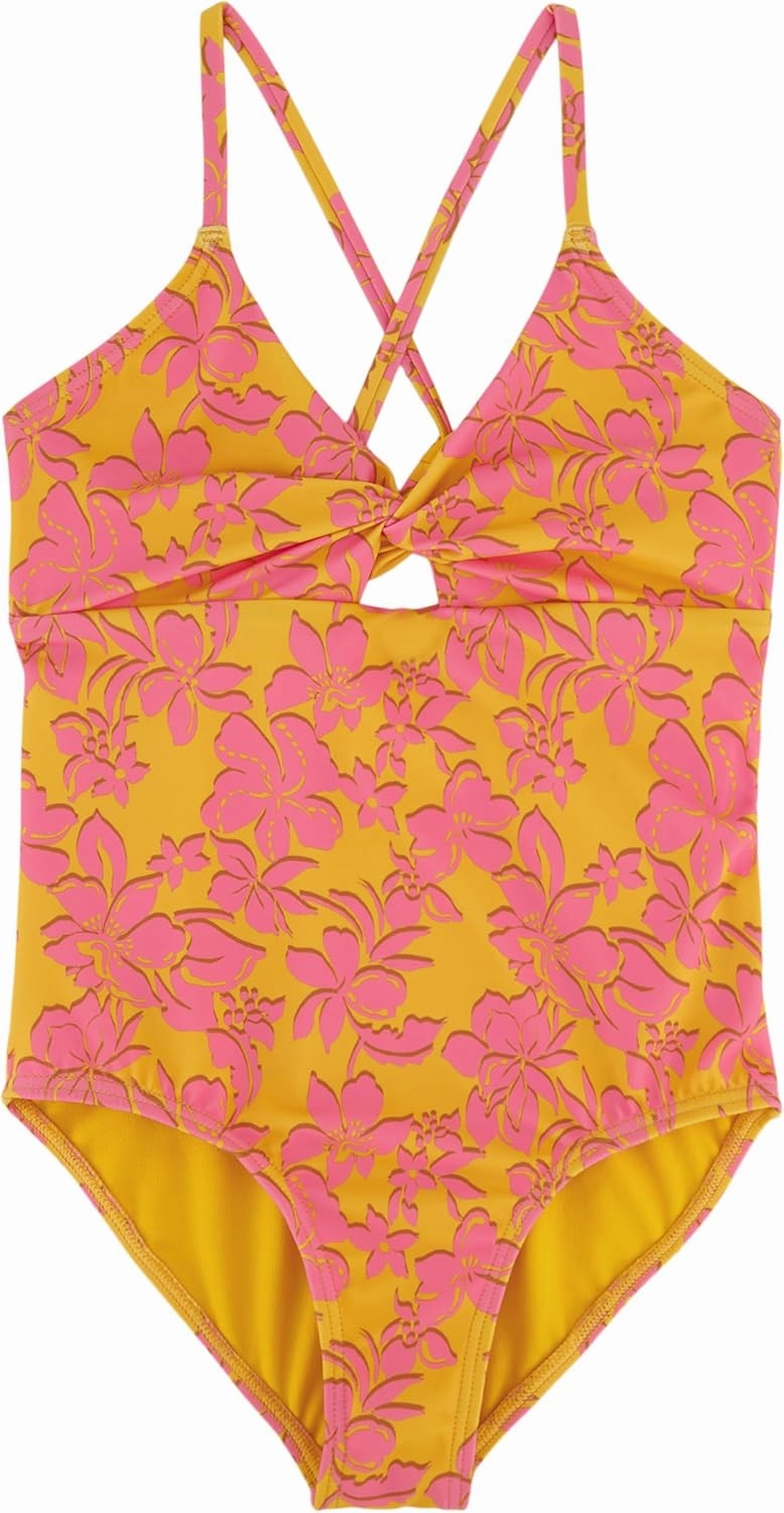 Roxy Girls' One-Piece Swimsuit with UPF 50  Sun Protection, Quick Drying Bathing Suit