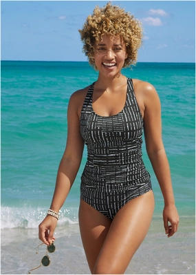 Ruched Racer Back Tankini - Off The Grid