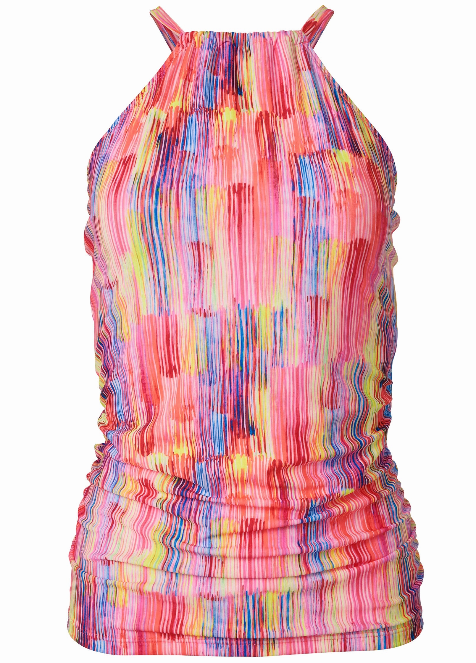 Ruched Side Halter Tankini - Candy Reign