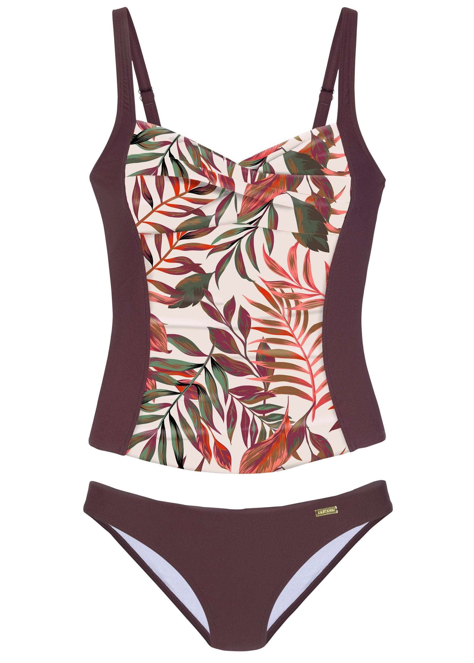 Ruched Tankini Set - Rainforest Floral