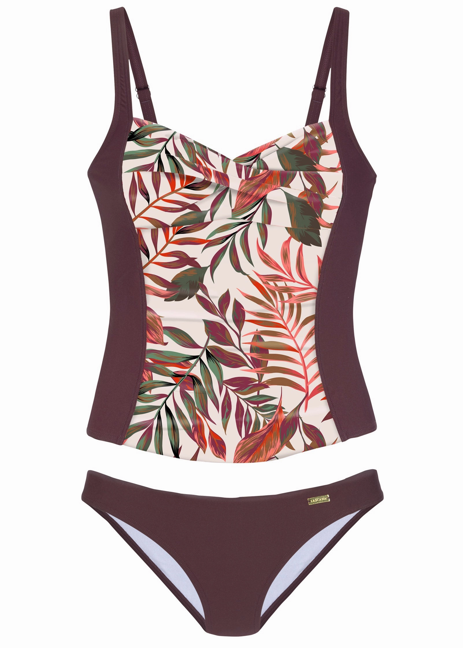 Ruched Tankini Set - Rainforest Floral