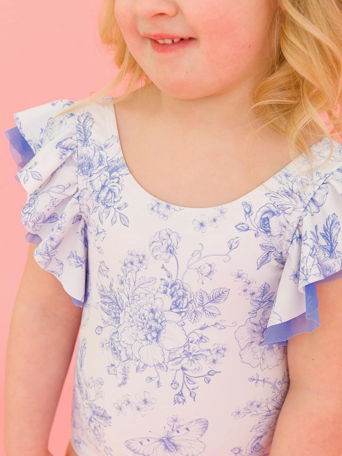 RuffleButts? Baby/Toddler Girls Ruffle Strap One Piece Swimsuit w/UPF 50  Sun Protection