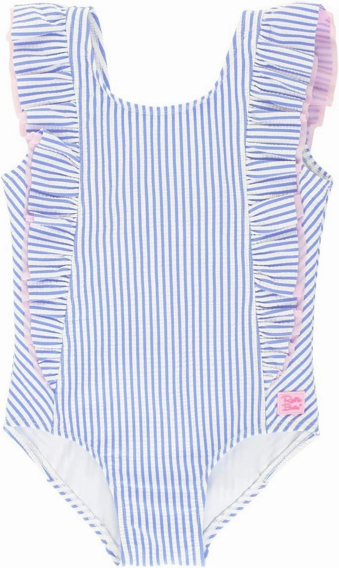 RuffleButts? Baby/Toddler Girls Ruffle Strap One Piece Swimsuit w/UPF 50  Sun Protection