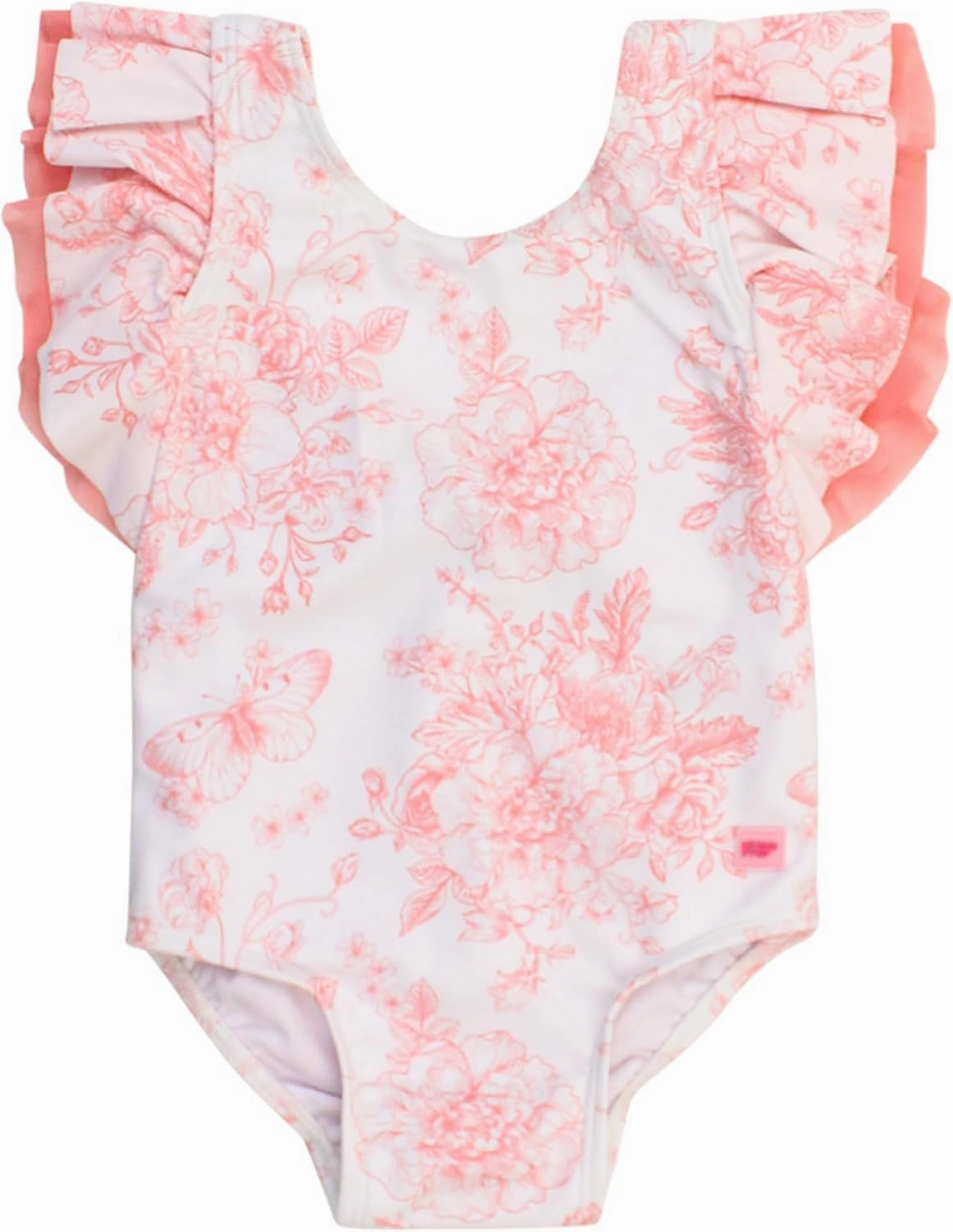 RuffleButts? Baby/Toddler Girls Ruffle Strap One Piece Swimsuit w/UPF 50  Sun Protection